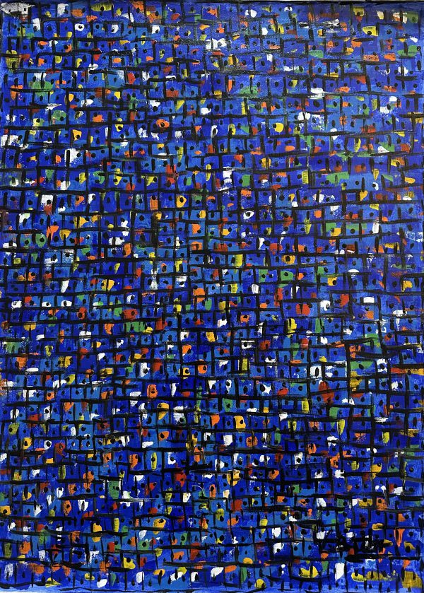 Favela Rio de Janeiro Blau