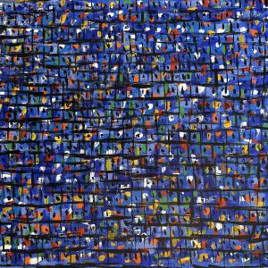 Favela Rio de Janeiro Blau
