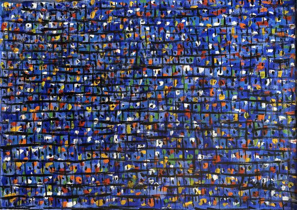 Favela Rio de Janeiro Blau