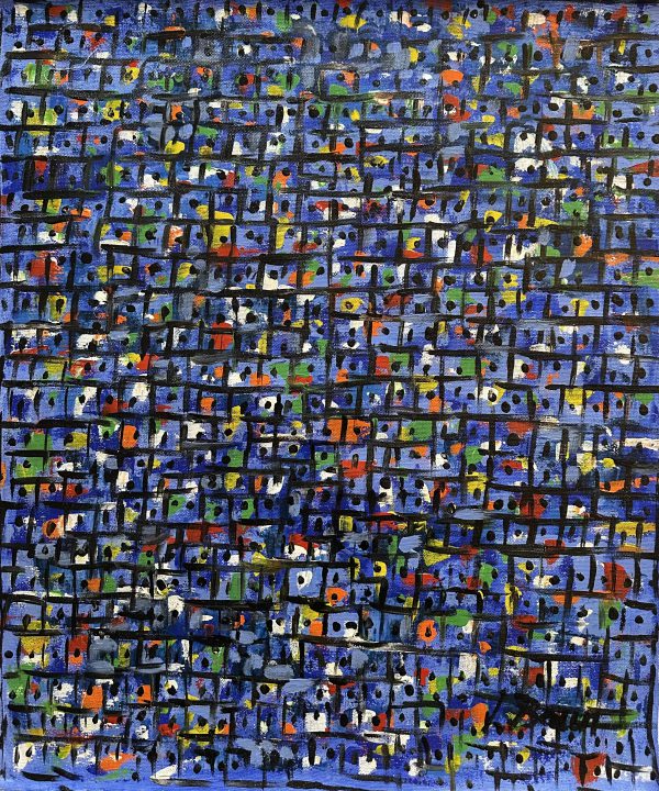 Favela Rio de Janeiro Blau