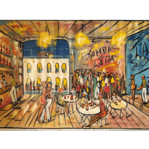 lebendige Nachtszene im Stadtviertel Lapa